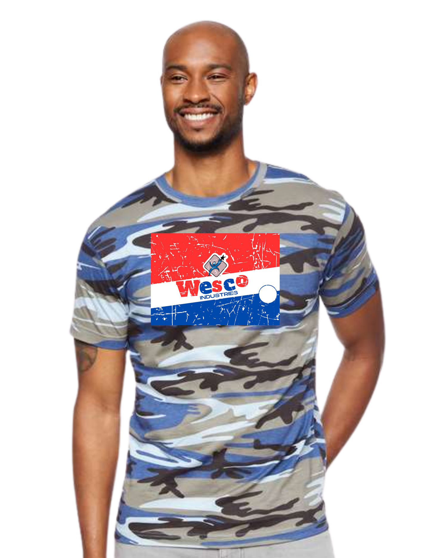 Code Five - Blue Woodland Camo Tee - Bazooka
