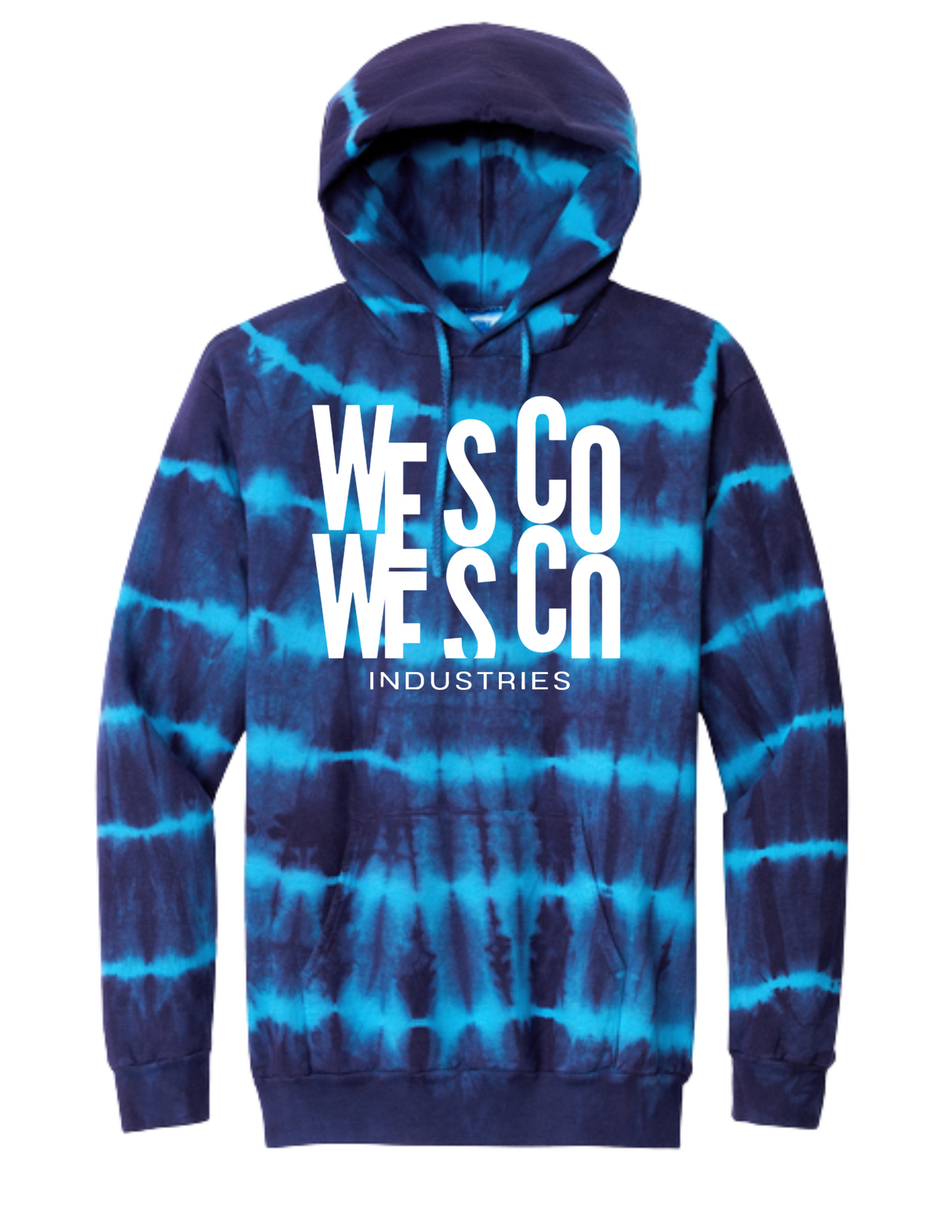 Port & Company ®Allover Stripe Tie-Dye Turq/T Navy Fleece - Casino