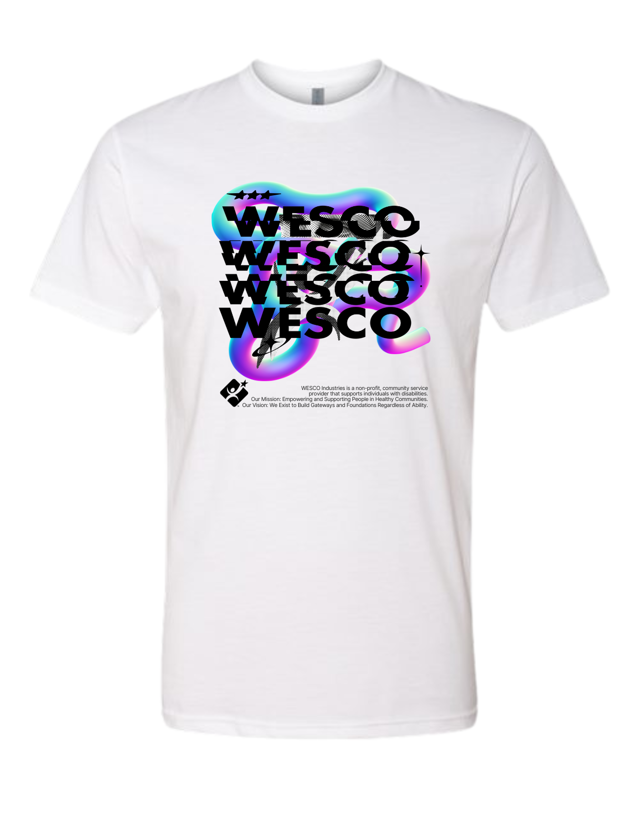 Next Level - CVC White T-Shirt - Glitched