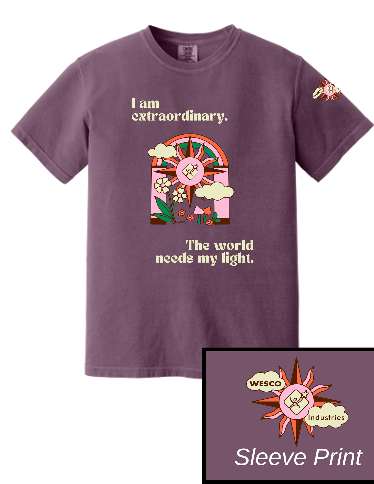 Comfort Colors - Garment-Dyed Berry Heavyweight T-Shirt - Extraordinary