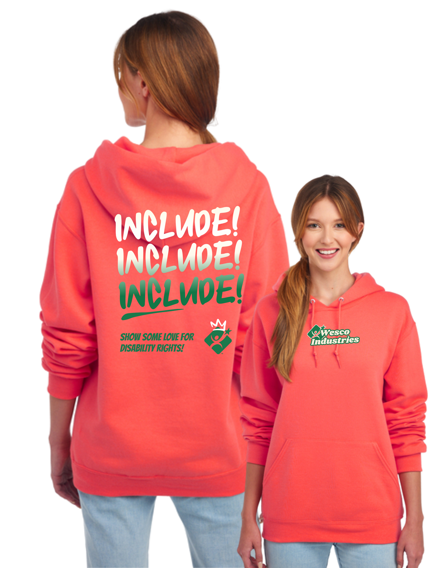 Jerzees® - NuBlend® Pullover Sunset Coral Hooded Sweatshirt - Include!