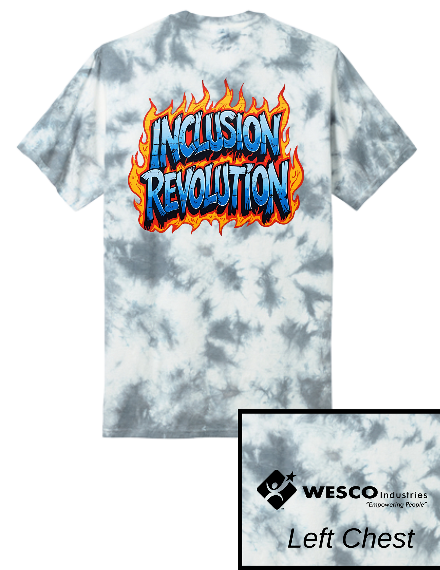 Port & Company ® Crystal Grey Tie-Dye Tee - Inclusion Revolution