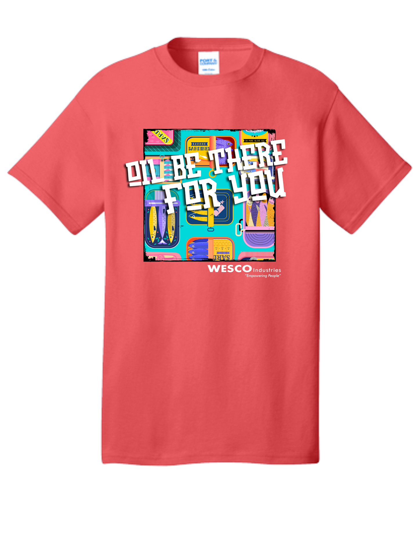 Port and Company Coral Cotton Tee - Oil Be There