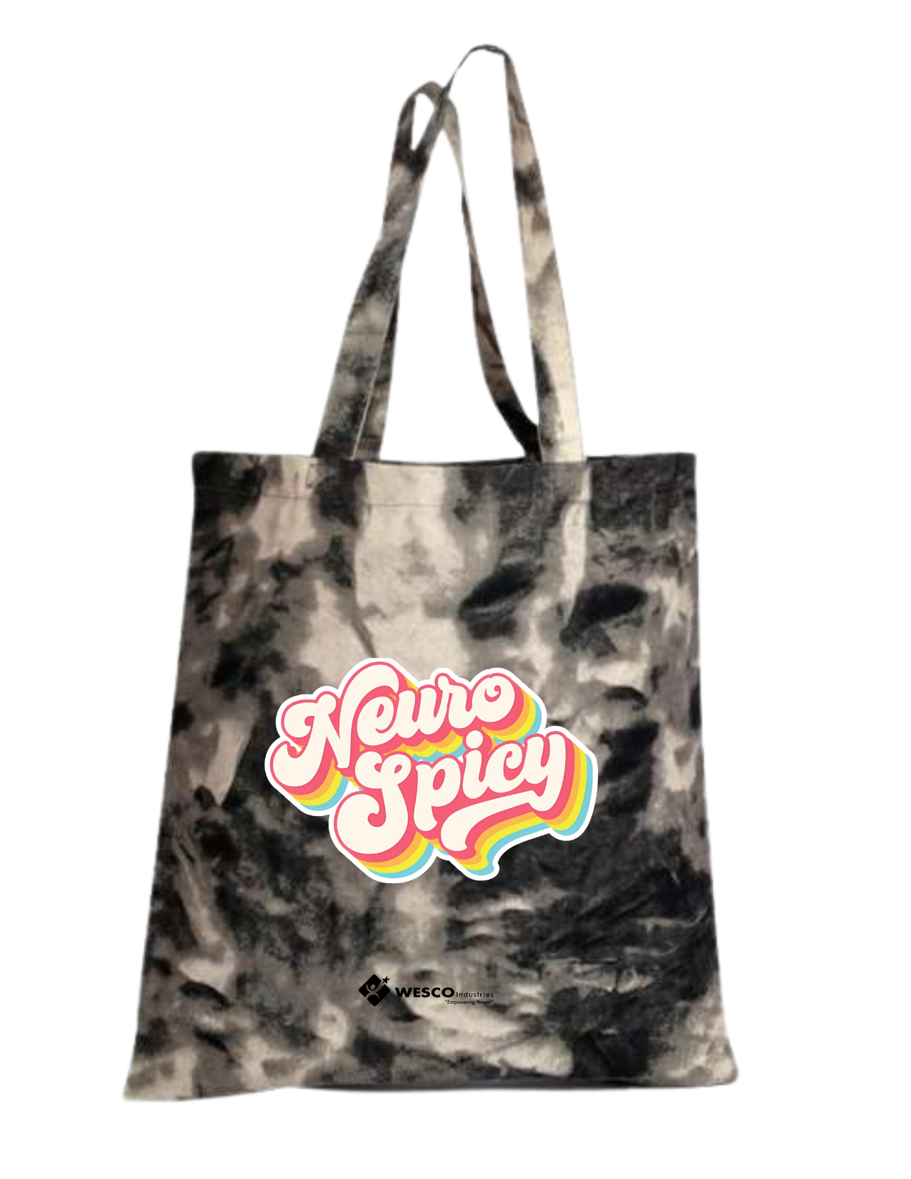 Q-Tees - Stormy Ash Tie-Dyed Canvas Bag - Neurospicy