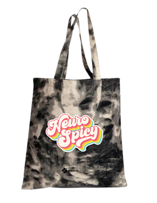 Q-Tees - Stormy Ash Tie-Dyed Canvas Bag - Neurospicy