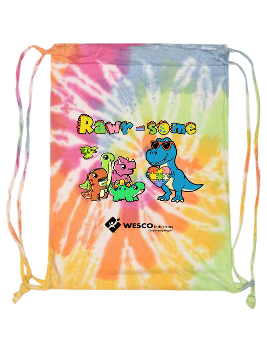 Colortone - Tie-Dyed Eternity Drawstring Backpack - Rawrsome