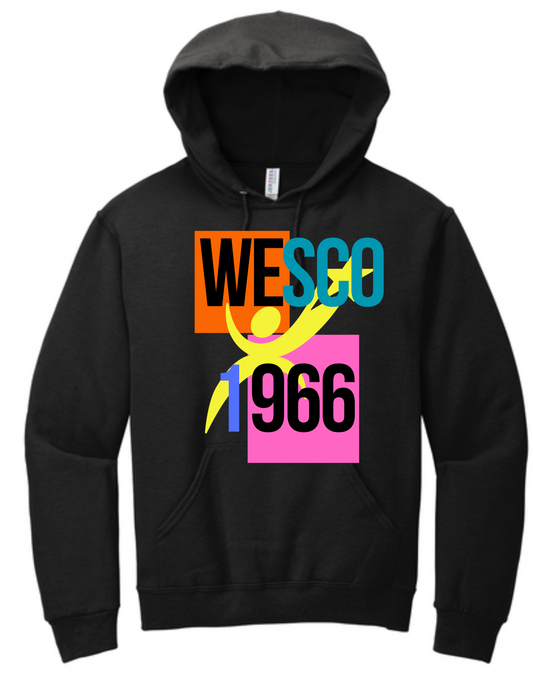 Jerzees® - NuBlend® Pullover Black Hooded Sweatshirt - 80s