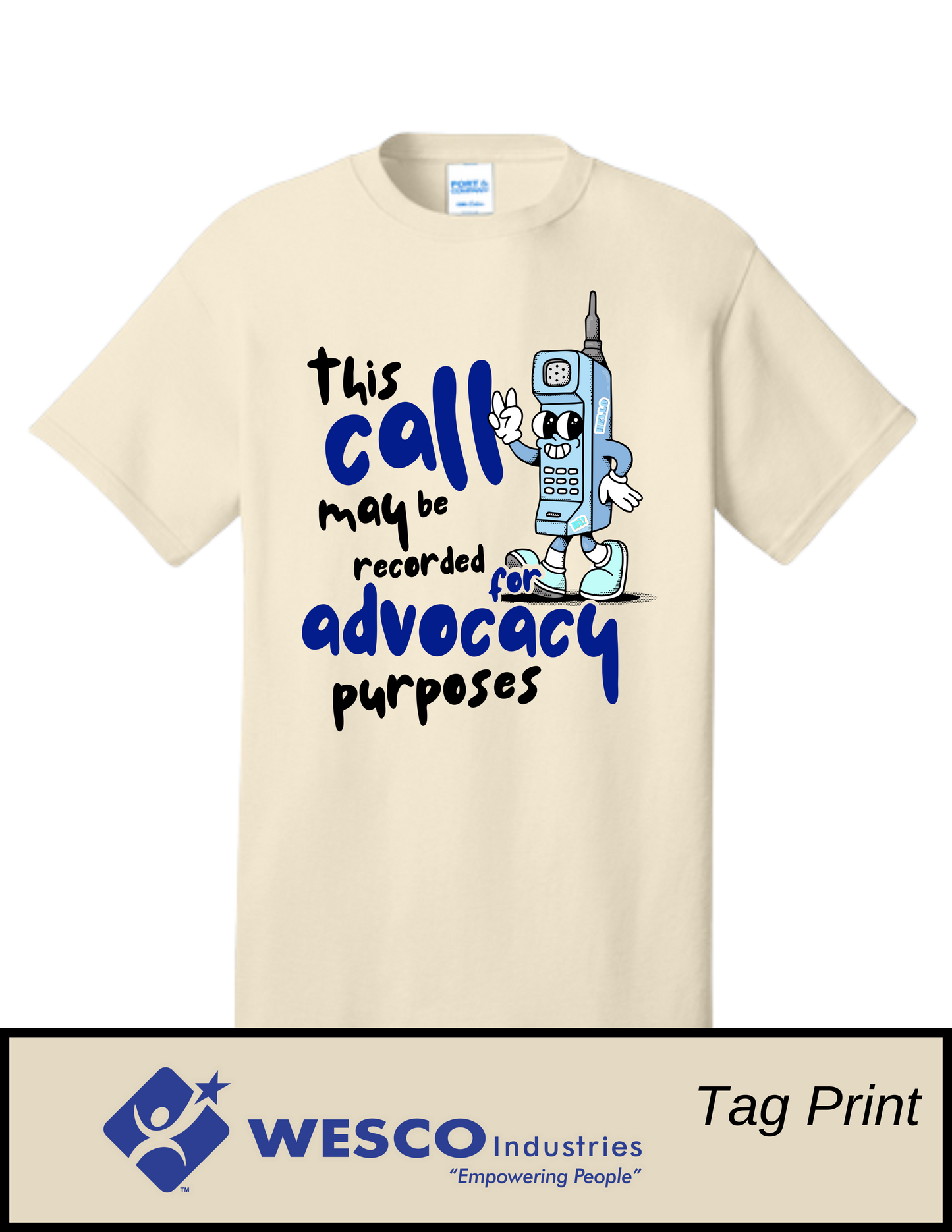 Port and Company Natural Core Cotton Tee - Advocacy Calls