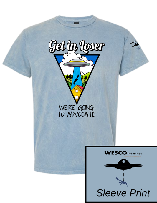 Dyenomite - Mineral Wash Polar Blue T-Shirt - UFO