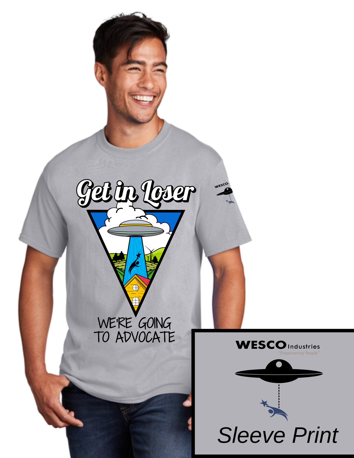 Port and Company Silver Core Cotton Tee - UFO
