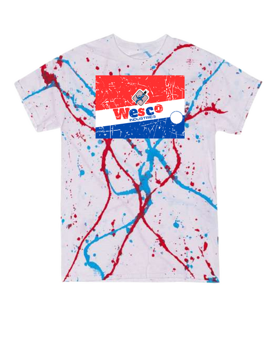 Dyenomite - Red/Wt/Blue Splatter T-Shirt - Bazooka