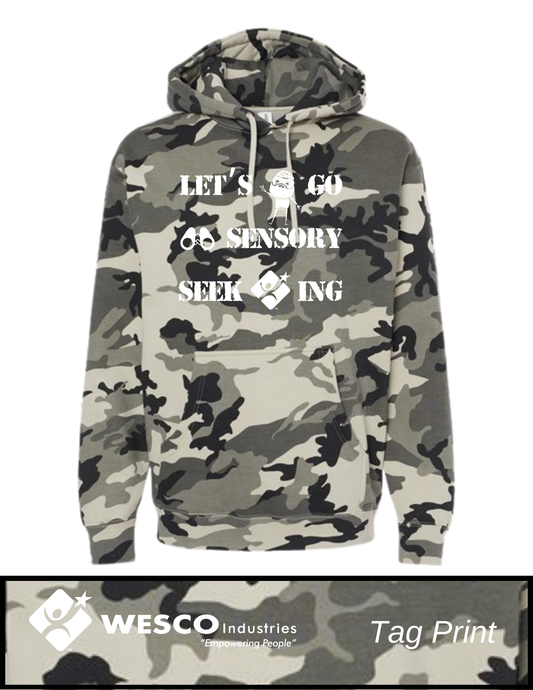Independent Trading Co. - Snow Camo Heavyweight Hooded Sweatshirt- Camo Sensory