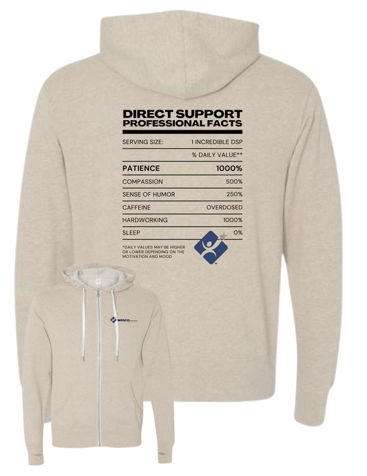 Independent Trading Co. - Oatmeal Heathered French Terry Full-Zip Hooded Sweatshirt - DSP Ingredients