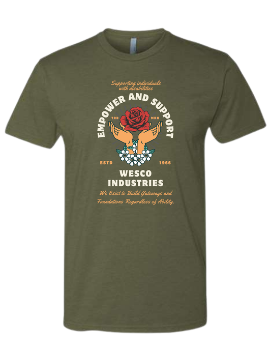 Next Level - CVC Military Green T-Shirt - Empower Rose