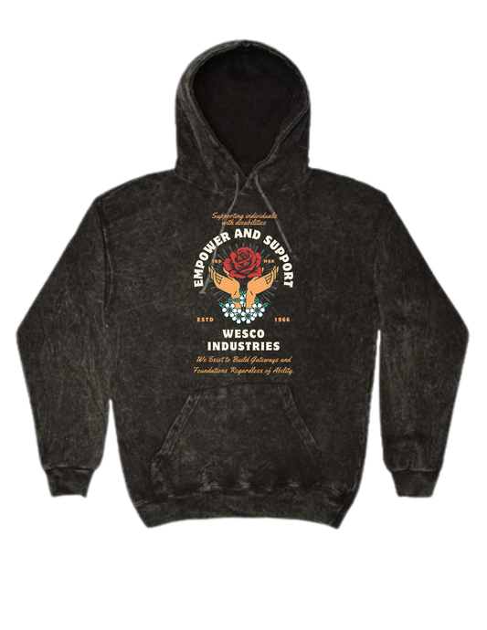 Colortone - Obsidian Mineral Wash Hooded Sweatshirt - Empower Rose