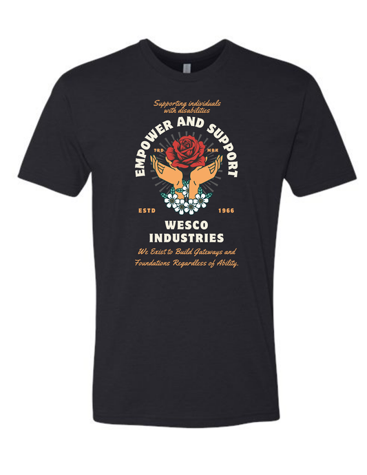Next Level - CVC Black T-Shirt - Empower Rose