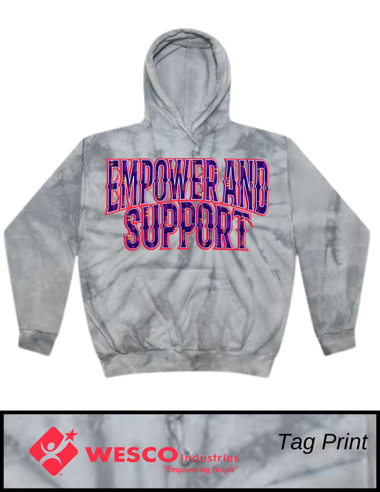 Colortone - Spider SilverTie-Dyed Hooded Sweatshirt - Empower and Support
