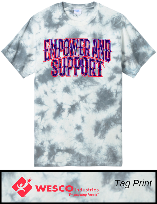Port & Company ® Grey Crystal Tie-Dye Tee - Empower and Support
