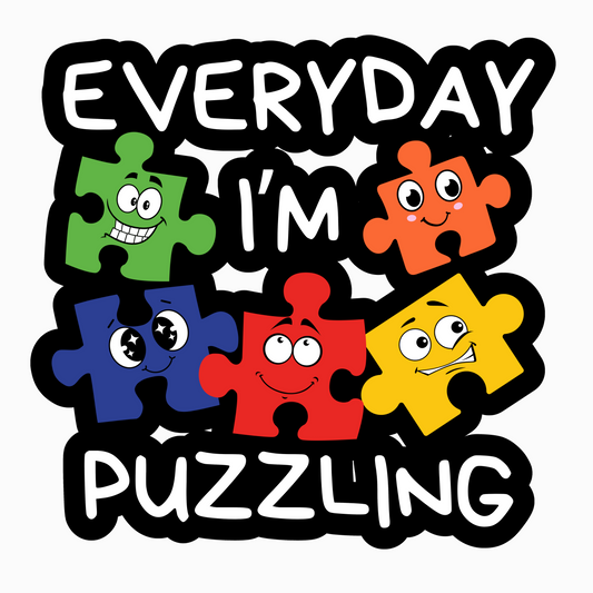 Everyday I'm Puzzling Sticker