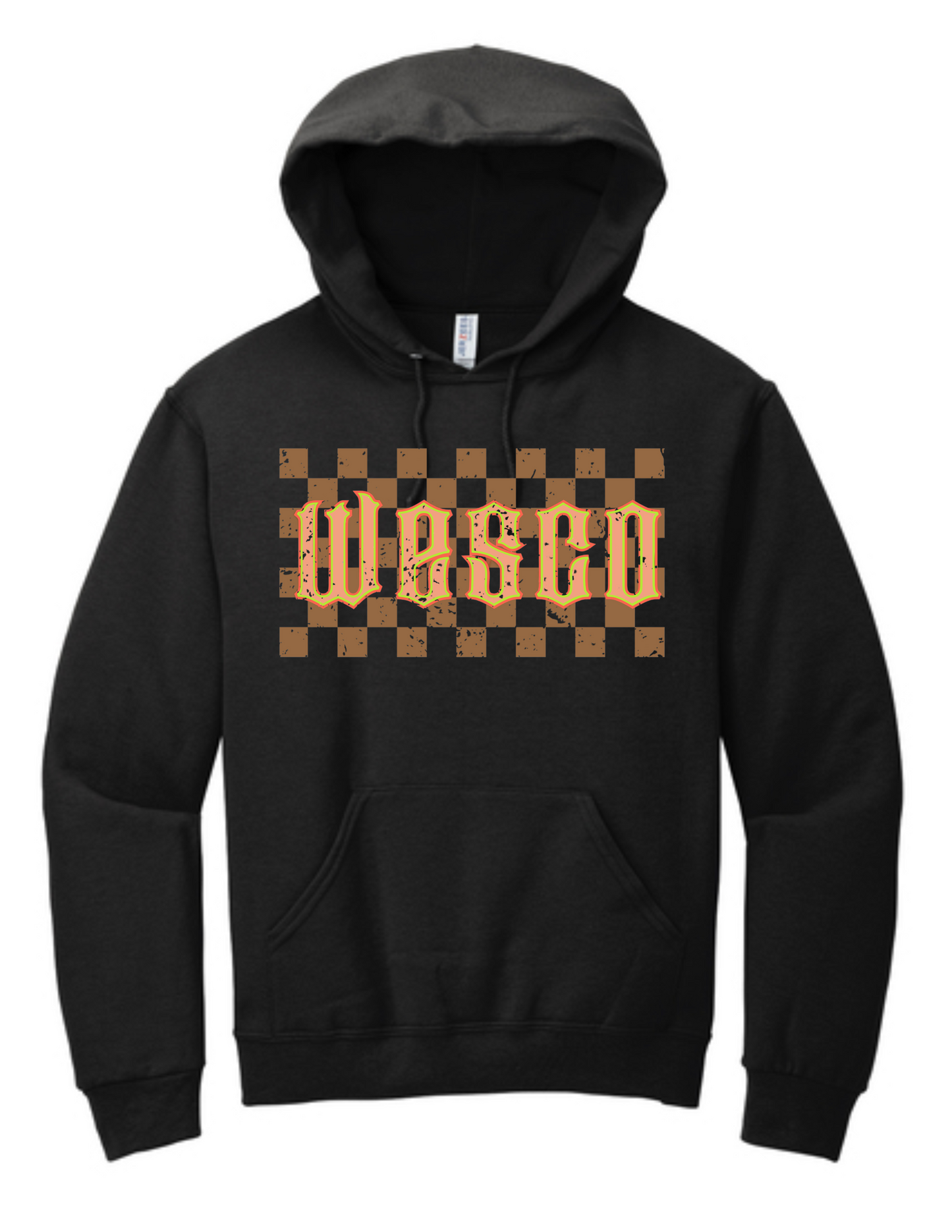 Jerzees® - NuBlend® Pullover Black Hooded - Goth Addams Checker