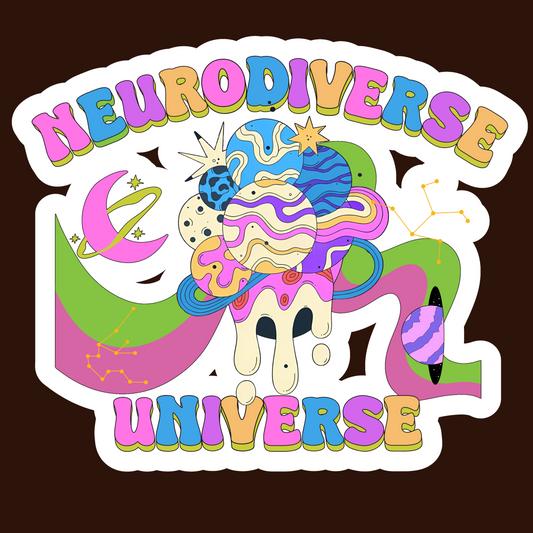 Groovy Neurodiverse Sticker