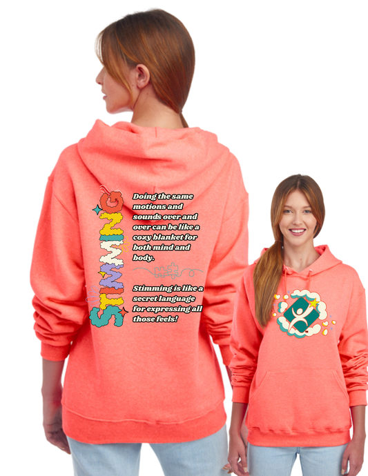 Jerzees® - NuBlend® Retro Htr Coral Pullover Hooded Sweatshirt - Stimming Cloud