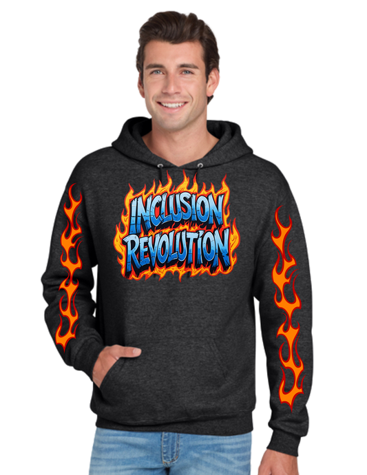 Jerzees® - NuBlend® Pullover Black Htr Hooded Sweatshirt - Inclusion Revolution