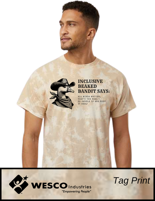 Dyenomite - Sand Gobi Bleach Wash T-Shirt - Cowboy