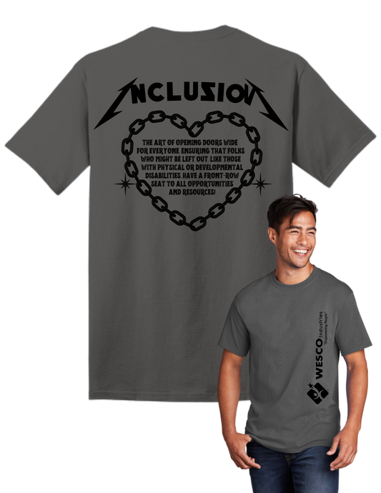 Port and Company Charcoal Core Cotton Tee - Metallica Inclusion