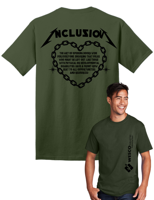 Port and Company Olive Core Cotton Tee - Metallica Inclusion