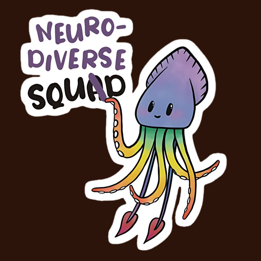 Neurodiverse Squid Sticker