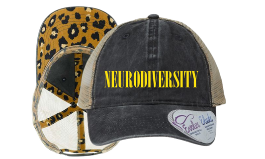 Infinity Her - Blk/Leopard/Khaki Women's Printed Visor with Mesh Back Cap - Nirvana Neuro