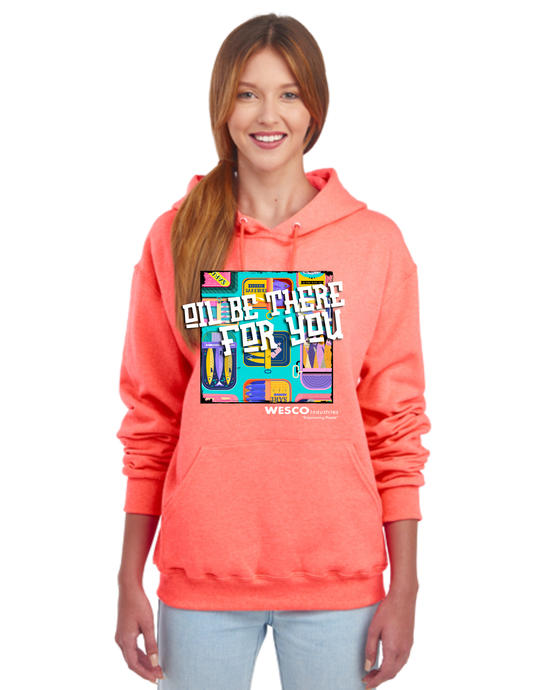 Jerzees® - NuBlend® Pullover Retor htr Coral Hooded Sweatshirt - Oil Be There
