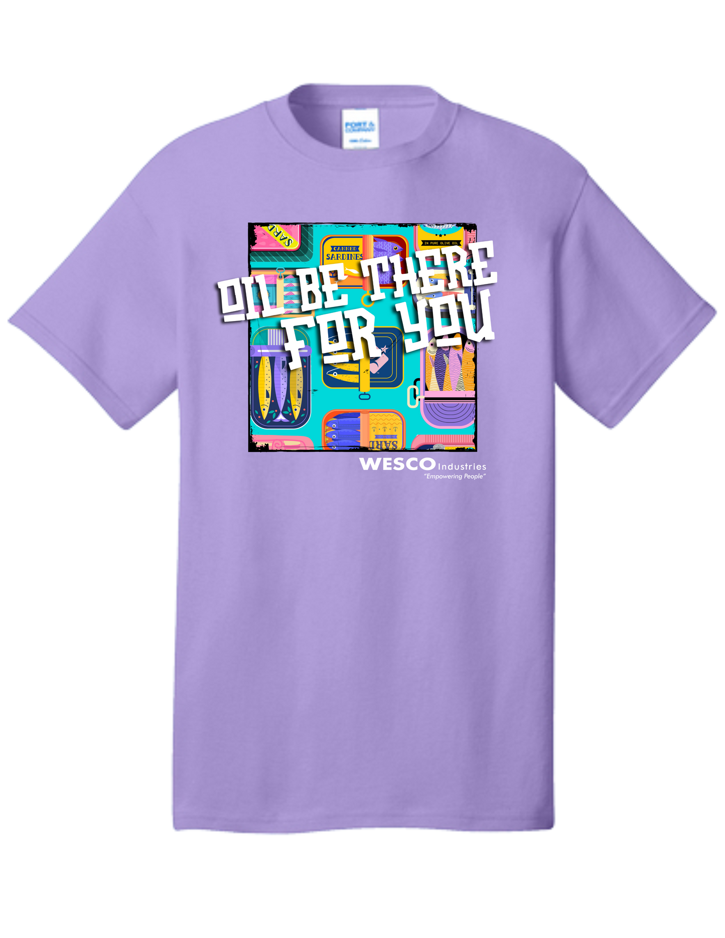 Port and Company Lavendar Cotton Tee - Oil Be There