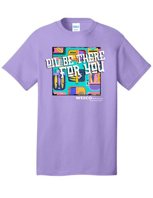 Port and Company Lavendar Cotton Tee - Oil Be There