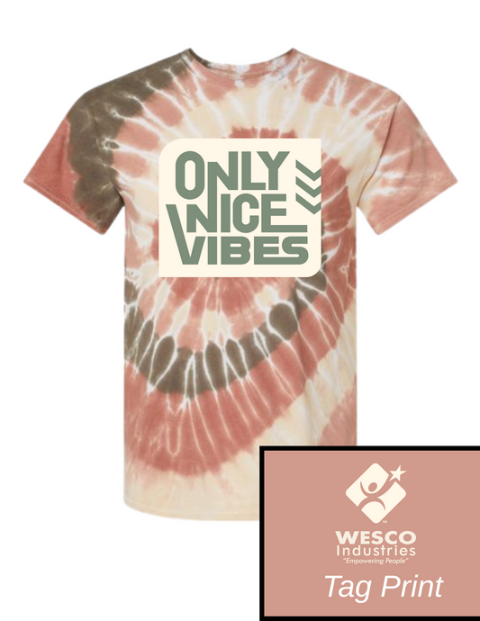 Dyenomite - Multi-Color Spiral Sequoia Tie-Dyed T-Shirt - Only Nice Vibes