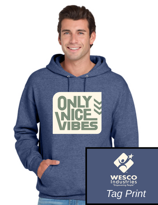 Jerzees® - NuBlend® Vint H. Blue Pullover Hooded Sweatshirt - Only Nice Vibes