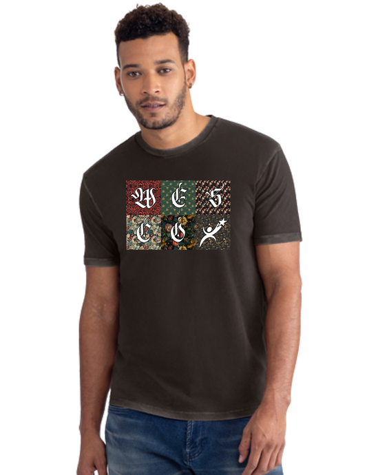 Next Level Apparel® Soft Wash Graphite Black Cotton Tee - Patches