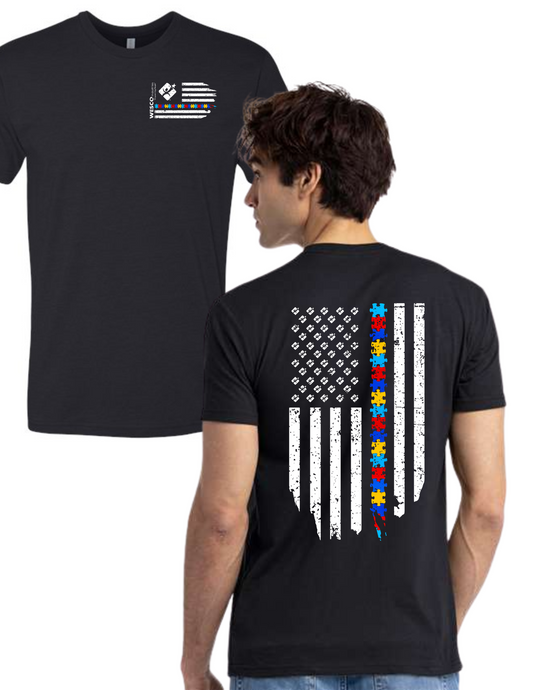 Next Level - CVC Black T-Shirt - Patriotic