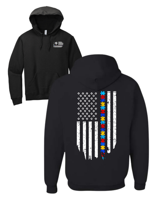 Jerzees® - NuBlend® Black Pullover Hooded - Patriotic