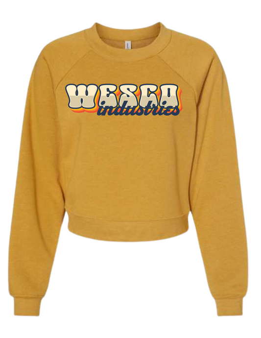 BELLA + CANVAS - Htr Mustard Women's Raglan Pullover Fleece - Retro