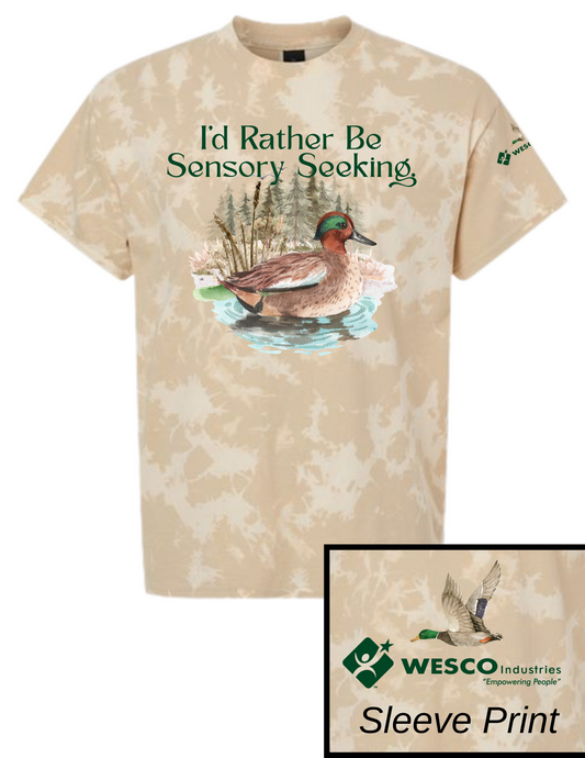 Dyenomite - Sand Gobi Bleach Wash T-Shirt Sensory Duck