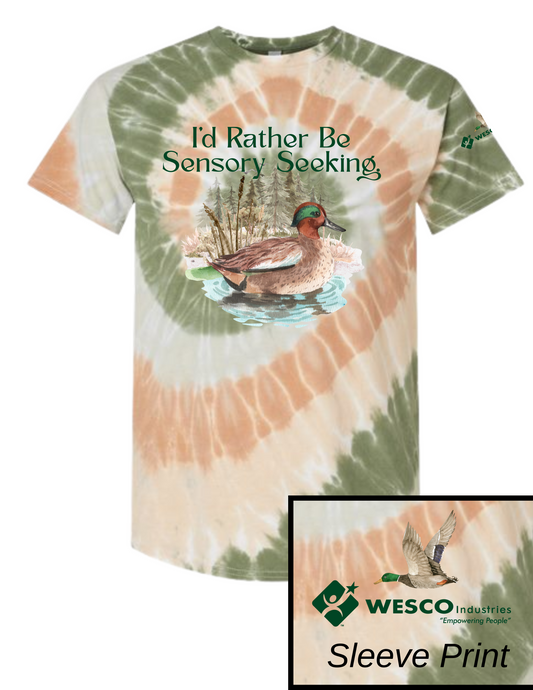 Dyenomite - Multi-Color MOAB Spiral Tie-Dyed T-Shirt- Sensory Duck
