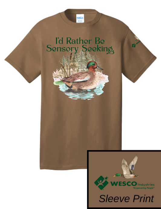 Port and Company Woodland Brown Core Cotton Tee - Sensory Duck