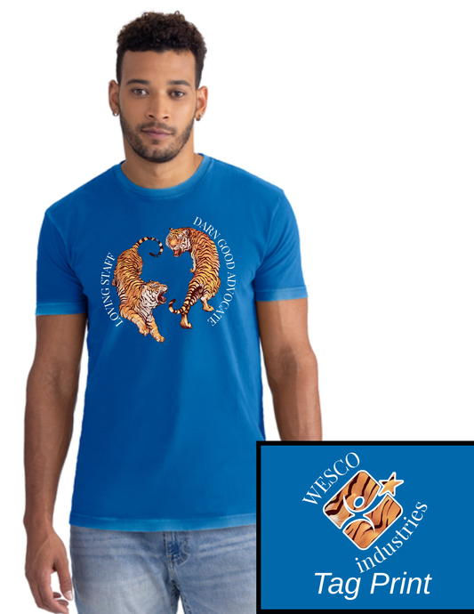 Next Level Apparel® Soft Washed Royal Cotton Tee - DSP Tiger Staff
