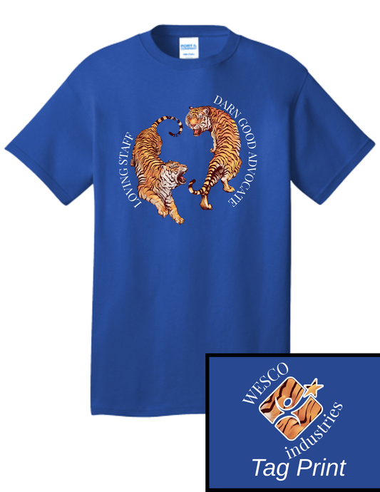 Port and Company True Royal Core Cotton Tee - DSP Tiger Staff