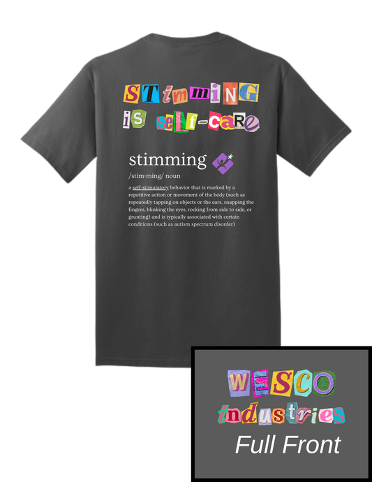 Port and Company Core Coal Grey Cotton Tee - Stimming is Selfcare