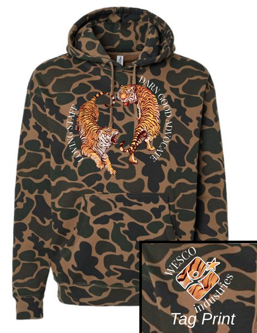 Independent Trading Co. - Heavyweight Duck Camo Hooded Sweatshirt - DSP Tiger Staff